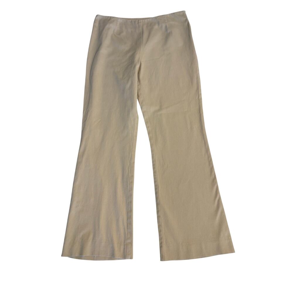 Boston Proper Tan Pants 12 Side Zipper Wide Leg Capsule Piece Career Casual